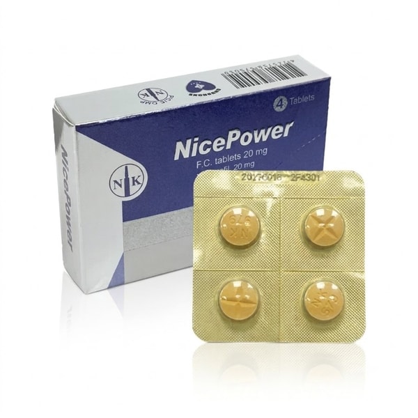 NicePower 20mg 健力仕膜衣錠:持久自信,隨時準備 犀利士學名藥 4錠入